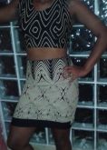 Conjunto Top e Saia ilusão